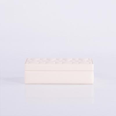 China Luxury PU Leather Jewelry Box Embossed Leather Jewelry Packaging for sale