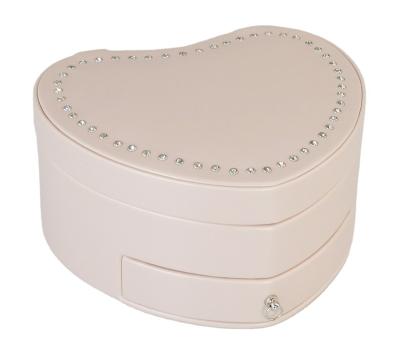 China Storage Velvet Costume Jewelry Box Hot Item Heart Jewelry Box for sale