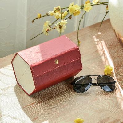 China Handmade PU Fashion Sunglass Organizer Case Box for sale