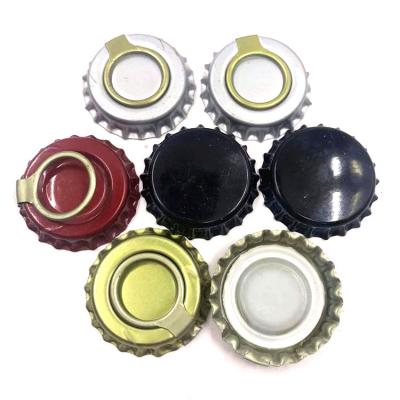 China Non-Refillable Level Type Tinplate 26mm Easy Open Pull Ring Beer Crown Cap From Xuzhou Factory for sale