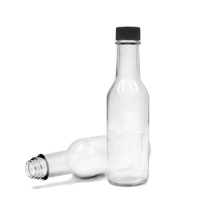 China 150ml/250ml Eco-friendly Recyclable Glass Bottle Many Styles Fashionable 5 Ounce Glass Bottle Hot Sauce for sale