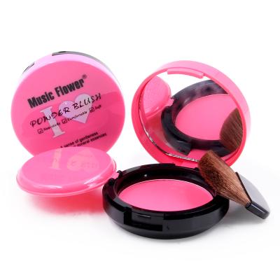 China Accoustom Private Label Logo Waterproof Long Lasting Bronzer Blush Powder With Brush 6 Color Pigmented Contour Powder Blush for sale