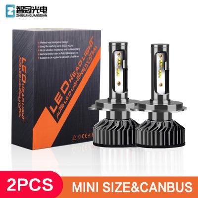 China Aluminum alloy for all body F2 ZES 20000 lumen h4 9004 9007 H13Auto lighting system car headlight head light 9005 9006 H11 H7 H4 bulb car led headlight for sale