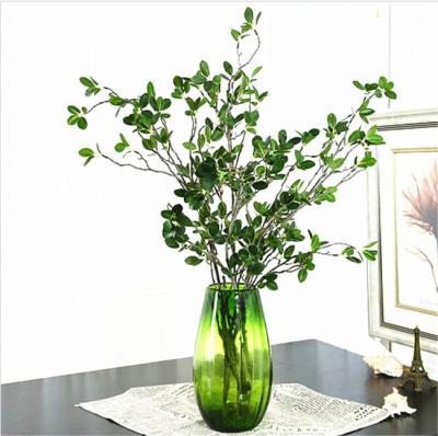 China Wholesale high quality artificial green leaf artificial leaf simulation green plant outdoor indoor decoration for decoration for sale