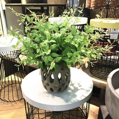 China Wholesale 3 Simulation Green Plants High Quality Home Decor Indoor Outdoor Leaf Small Artificial Leaves For Decoration for sale