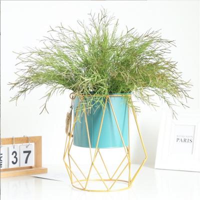 China High Quality Indoor Outdoor Green Decorative Home Decor Artificial Leaf Binders Simulation Plant Long Needle Grass for sale