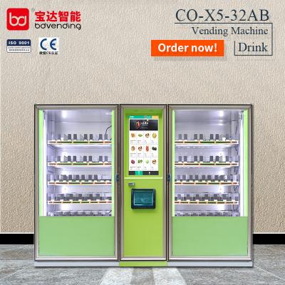 China Metro Station Belt Conveyor Smart Sandwich Vending Machine Salad Fruit Vending Machine With Elevator / China Vending Machine for sale