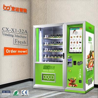 China Metro station crab vending machine, fresh beef and muttom vending machine, cold chain food vending machines for sale