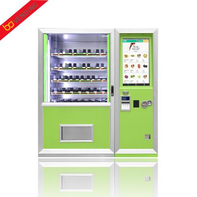 China Metro station fresh fruit salad yogurt juice vending machines,Cold-chain food vending machine, fresh meat vending machine for sale