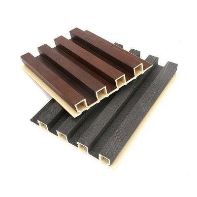 China Modern Interior Wood Decor Plant Plastic PVC Composite Cladding Cladding Fluted Wall Panel WPC Interior Wall Panel for sale