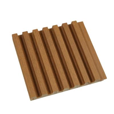 China Modern Luxury Flexible Pine 3D Slats Waterproof Grill Interior Solid Wood Grating Grooved Wall Panels for sale