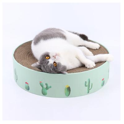 China ZMaker Viable Rounded Corrugated Cat Scratching Bed Scratchers Board Living Room for sale