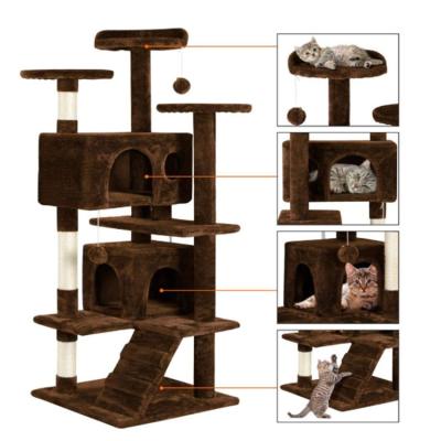 China ZMaker Sustainable Climbing Treehouses For Cats Cat Tree House Tower Scratcher Multilevel Post for sale