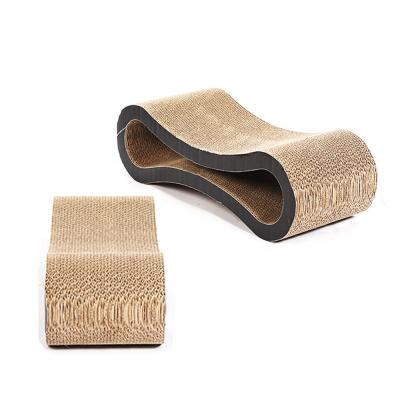 China ZMaker Viable 8 Cat Scratcher Lounge Corrugated Cardboard Shaped Scratching Mail Protection for sale