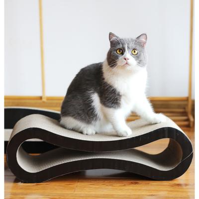 China ZMAKER SUSTAINABLE 8 Shaped Cardboard Large Pet Cat Scratching Pad XXL Cat Scratch Board for sale