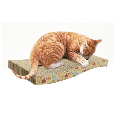 China ZMaker Cardboard S-Shaped Cat Scratchers Big Cat Scratching S-Shaped Wavy Board Living Room for sale