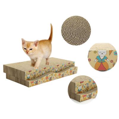 China ZMaker Cat Corner Scratch Board Corrugated Corrugated Corrugated Corrugated Interactive Cardboard Scratcher Pad OEM for sale