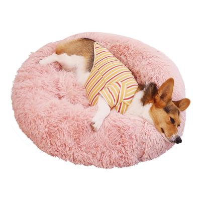 China ZMAKER Designer Wholesale Waterproof Calming Dog Bed Cheap Round Pet Bed For Cats And Dogs for sale