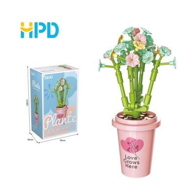 China Creative building Toy High quality assembly children learning starry sky flower diy bricks flower building block child toy for sale