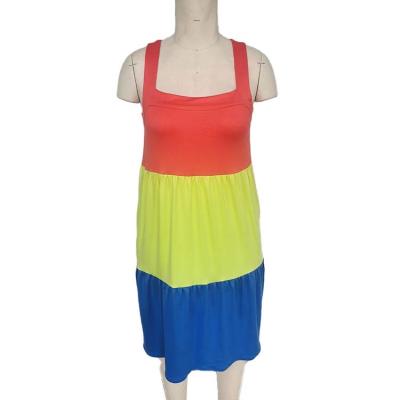 China QUICK DRY Customizable Pajamas Home Onesie Summer Wearing Plain Dyed Women Nightwear Sleepwear Rainbow Dress for sale