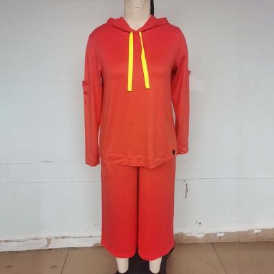 China Silk Women's Pajamas QUICK DRY Women's Polyester Spandex Hoodie Milk Red Home Wear Two Piece Sleepwear for sale