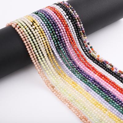 China High Quality Natural Real Zircon Stone 3mm Faceted Stone Gemstone Small Bead Loose Heavy Stone For DIY Making Bracelet Jewelry for sale