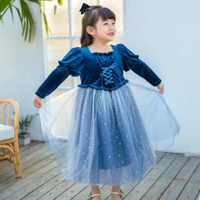 China 2021 Europe and America breathable girls dress cartoon fashion princess dress for sale