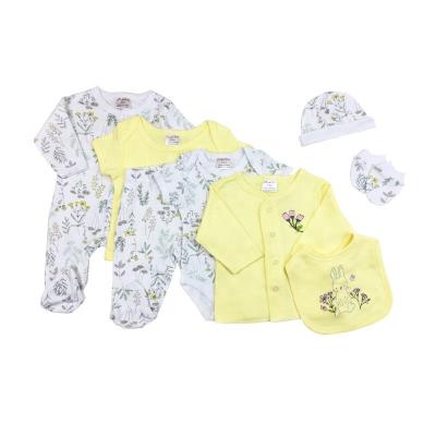 China 2021 Newborn Infant Girls Boys Cotton Sweat Suit Eight-Piece Suite Baby Clothes Body Suit Sets Breathable Unisex for sale