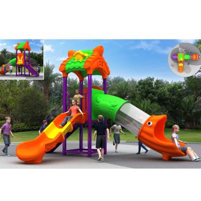 China Large Outdoor Plastic Outdoor Playground Equipment Toys Children Playground Slides For Sale for sale