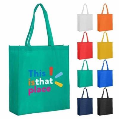 中国 Sustainable Non Woven Shopping Bag Tote CMYK Printing 60gsm-140gsm 販売のため