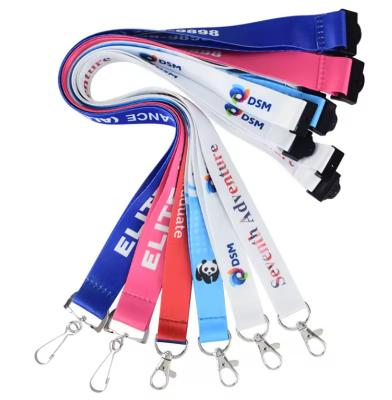 Κίνα Flat Blank Polyester Lanyards Heat Transfer Sublimation Custom Rainbow Color προς πώληση