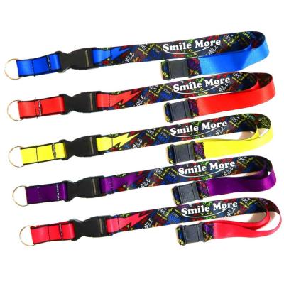 중국 Colorful Flat Polyester nylon Waterproof Phone Lanyard strap With Hook Buckle Safe Clip 판매용