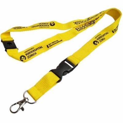 China Personalized Breakaway Flat Polyester Lanyard Plastic Woven Pantone Color for sale