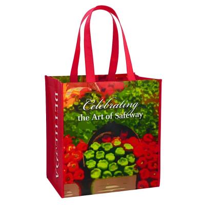 China ODM Eco Non Woven Grocery Bags Lamination Tote With Full Color Printing Te koop