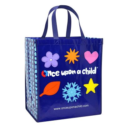 China Custom Printed Reusable Non Woven Shopping Bag Fabric With Heat Transfer Printing Te koop