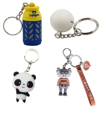 China 3D Soft Silicone Rubber Anime PVC Keychain Holder Personalized Full 3D BPA Free for sale