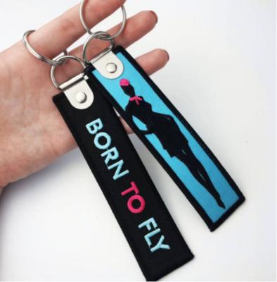 Китай Promotional Gift name tag Keychain Badge Fabric Tags Embroidery продается