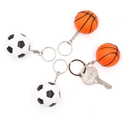 China Personalized 3D Basketball Stress Keychain Badge Soft PU For Promotion Gifts zu verkaufen