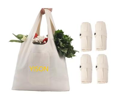 China Recyclable Polyester Foldable Shopping Bag 10OZ Canvas Cotton ODM for sale