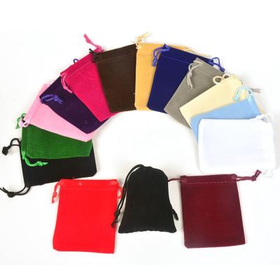 China Jewelry Plain Velvet Drawstring Bag For Necklace Bracelet Earrings Packing for sale