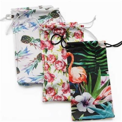 China Custom Logo Microfiber Drawstring Dust Bag For Eyeglasses Storage And Protection for sale