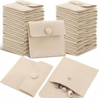 Chine Microfiber Fabric Jewelry Pouch Earrings Necklace Packaging Foil Stamping à vendre