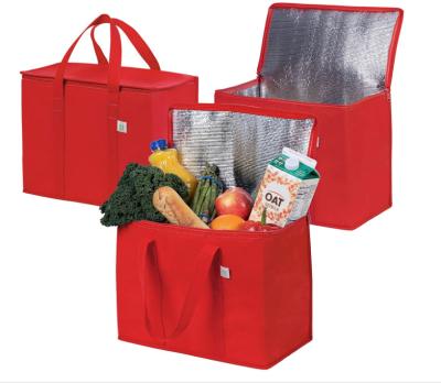 中国 Nonwoven Thermal Insulated Grocery Bag Cooler Personalized Printing for Food Fruit Storage 販売のため