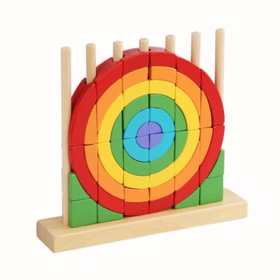 Cina Unisex Rainbow Blocks Montessori Interactive Educational Toys For Early Development in vendita