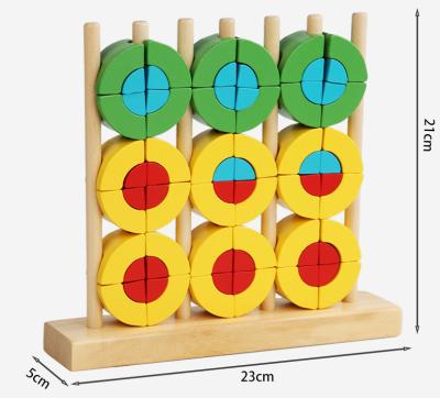 Cina Safe Educational Montessori Preschool Toys Rainbow Blocks Stacker Non Toxic in vendita