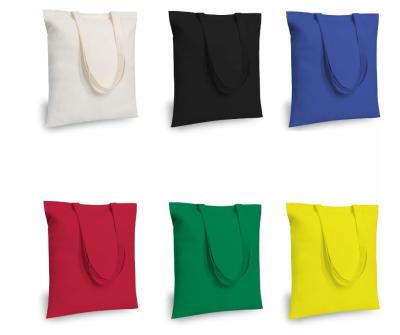 China 10OZ 12OZ em branco Bolsas de compras 100% de algodão com alças simples para pintura artesanal à venda