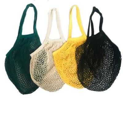 China Washable Reusable Cotton Mesh Tote Bags For Produce for sale