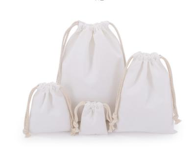 China Reusable Storage Produce Cotton Muslin Drawstring Bags for sale