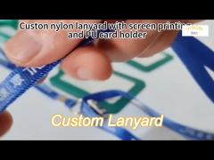 personalized white nylon lanyard strap promotional products silkscreen printing logo