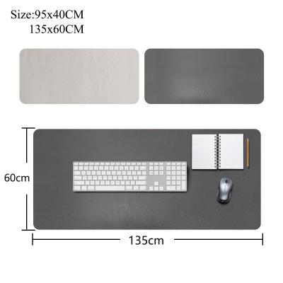 China Durable Double-Sided Mouse Pad Desk Mat Laptop Pad Keyboard Protector PU Oversized Desk Mat for sale